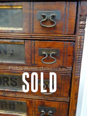 SOLD***  J & P Coats Antique Spool Cabinet