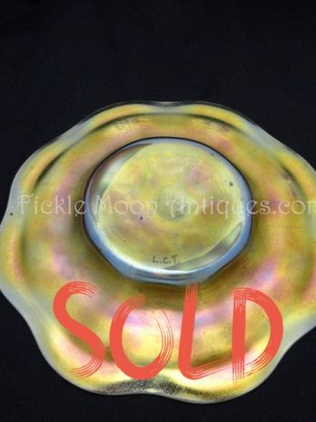 ZSOLD***** Tiffany LCT Favrile Iridescent Art Glass Bowl Plate Louis Comfort Tiffany