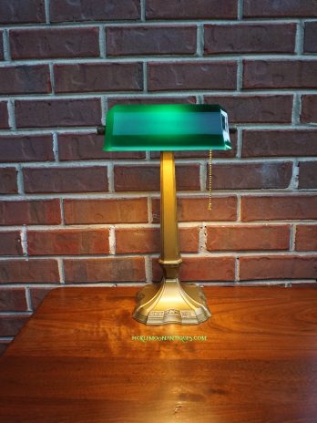 Antique Lamps | Greenalite Bankers Lamp |  Emeralite | Verdelite | Vintage Lighting