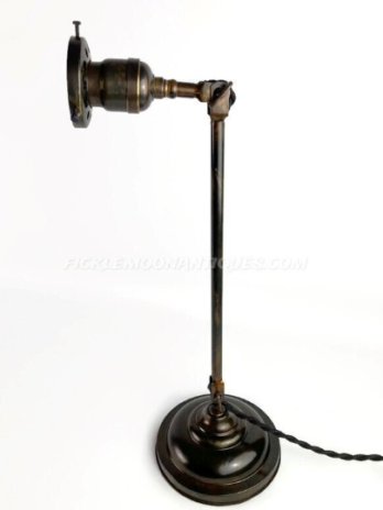 Industrial Desk Lamp ~ Robert Faries ~ Copper Flashed ~ Japanned Finish
