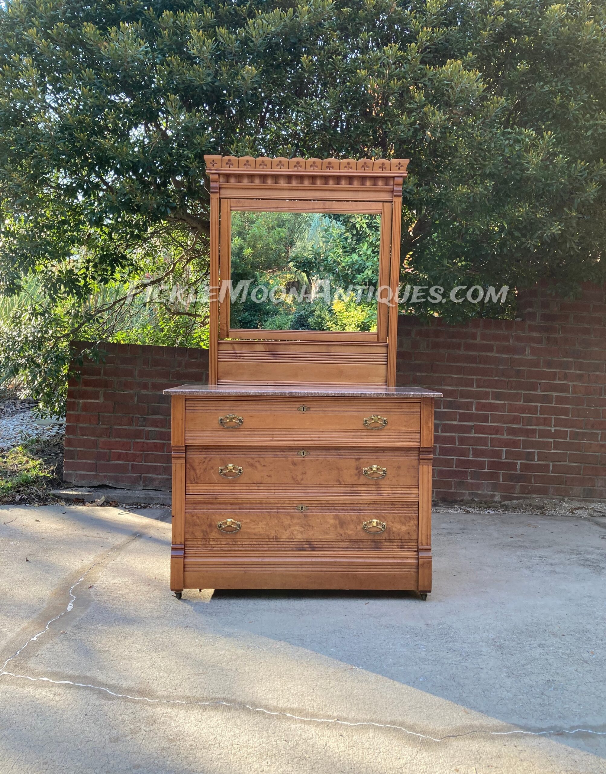 Antique Furniture ~ Eastlake ~ Victorian ~ Dresser ~ Marble ~ Mirror