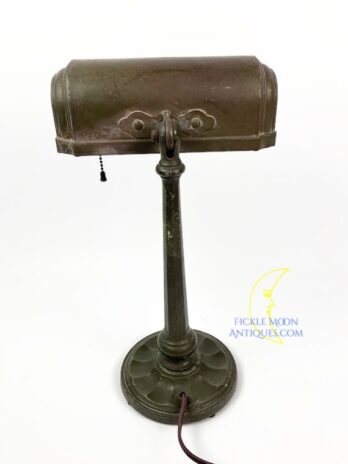 Bankers Lamp  Antique Lighting  Metal Shade  Desk Lamp