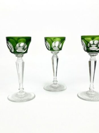 Cordial Stemware Vintage Liqueur Glasses Wine Spirits Set of Three (3)