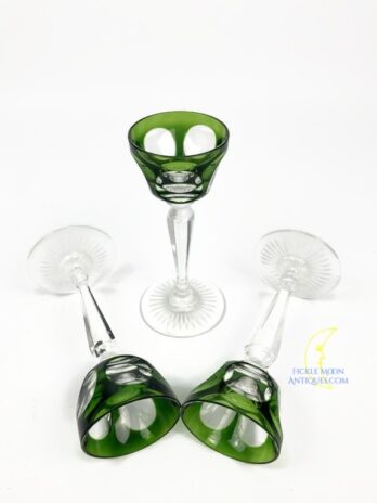 Cordial Stemware Vintage Liqueur Glasses Wine Spirits Set of Three (3)