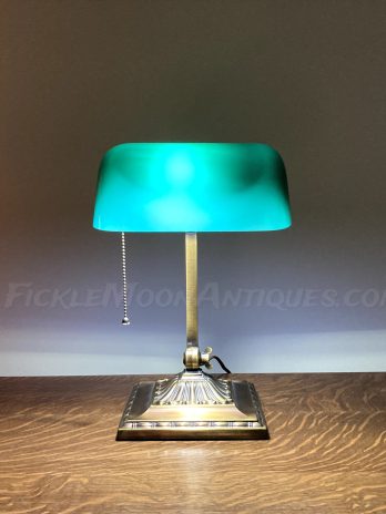Amronlite Antiques Lamps Verdelite Emeralite Banker’s Lamp Quality Lighting